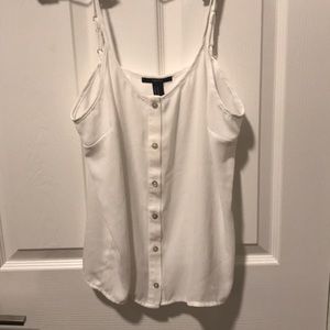Forever 21 Chiffon Button-Up Tank